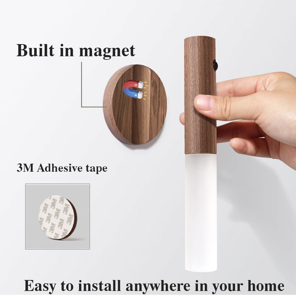 Magnetic Wood Wireless LED Light